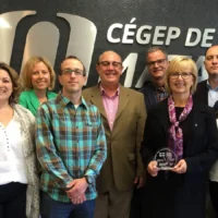 Une délégation du Brésil avec la direction générale du cégep