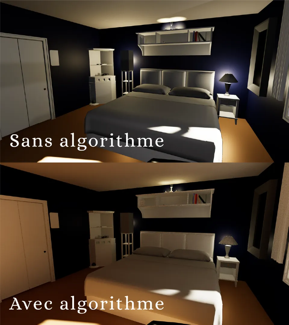 Exemple de procédé de débruitage d'illumination globale en temps réel