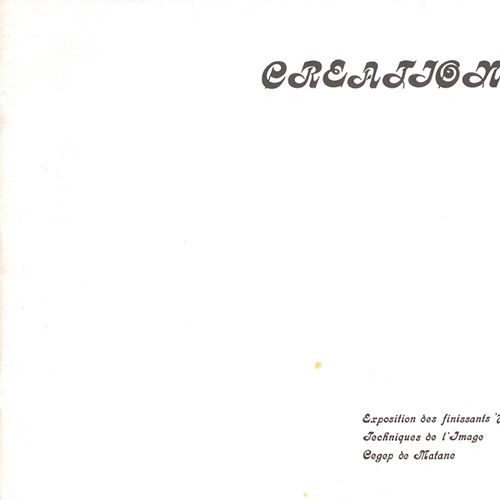 Page couverture du catalogue des finissants en Photographie 1977