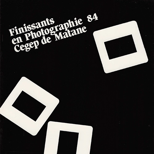 Page couverture du catalogue des finissants en Photographie 1984
